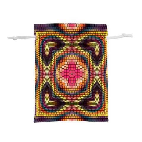 Kaleidoscope Art Pattern Ornament Lightweight Drawstring Pouch (S) from ArtsNow.com Front