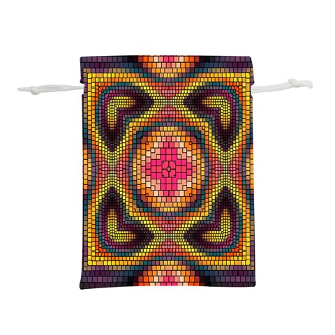 Kaleidoscope Art Pattern Ornament Lightweight Drawstring Pouch (L) from ArtsNow.com Front