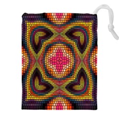 Kaleidoscope Art Pattern Ornament Drawstring Pouch (4XL) from ArtsNow.com Front