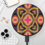 Kaleidoscope Art Pattern Ornament Wireless Fast Charger(Black)