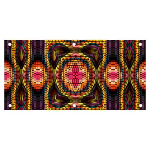 Kaleidoscope Art Pattern Ornament Banner and Sign 6  x 3  from ArtsNow.com Front