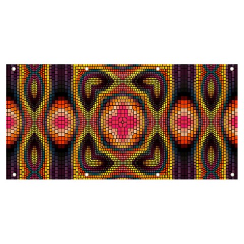 Kaleidoscope Art Pattern Ornament Banner and Sign 8  x 4  from ArtsNow.com Front