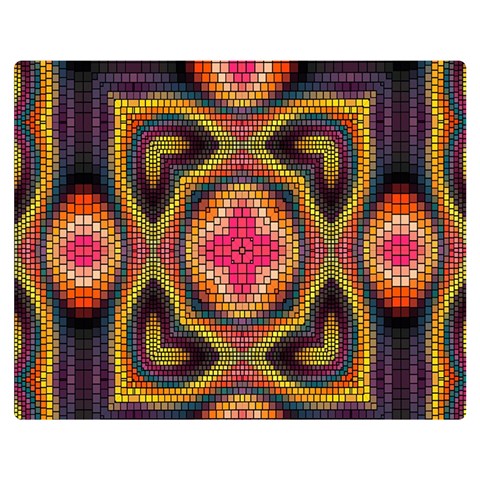 Kaleidoscope Art Pattern Ornament Premium Plush Fleece Blanket (Medium) from ArtsNow.com 60 x50  Blanket Front