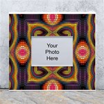 Kaleidoscope Art Pattern Ornament White Wall Photo Frame 5  x 7 