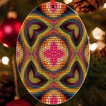 Kaleidoscope Art Pattern Ornament UV Print Acrylic Ornament Oval
