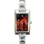 Colorful Prismatic Chromatic Rectangle Italian Charm Watch