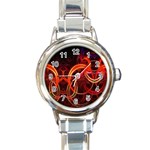 Colorful Prismatic Chromatic Round Italian Charm Watch
