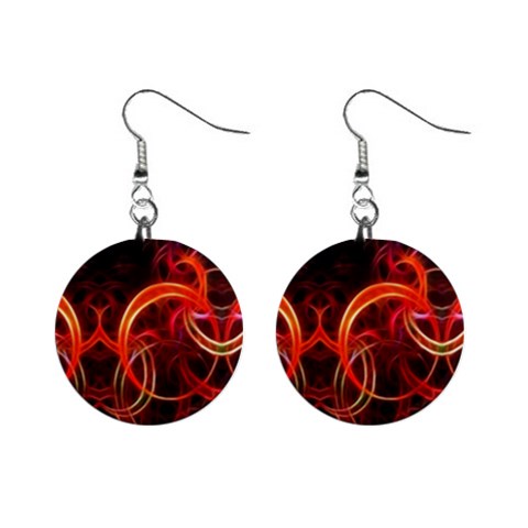 Abstract Seamless Pattern Mini Button Earrings from ArtsNow.com Front
