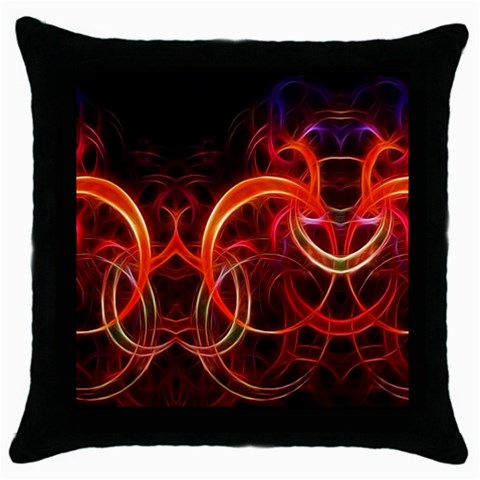Abstract Seamless Pattern Throw Pillow Case (Black) from ArtsNow.com Front