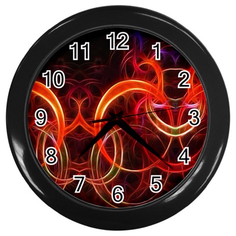 Abstract Seamless Pattern Wall Clock (Black) from ArtsNow.com Front