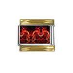 Abstract Seamless Pattern Gold Trim Italian Charm (9mm)