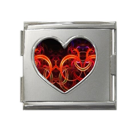 Abstract Seamless Pattern Mega Link Heart Italian Charm (18mm) from ArtsNow.com Front
