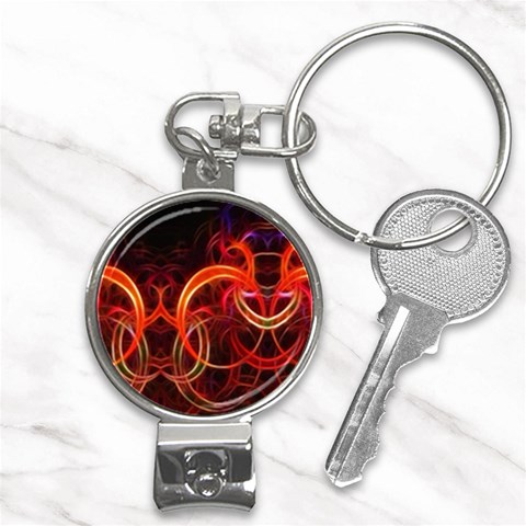Abstract Seamless Pattern Nail Clippers Key Chain from ArtsNow.com Front
