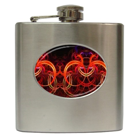 Abstract Seamless Pattern Hip Flask (6 oz) from ArtsNow.com Front