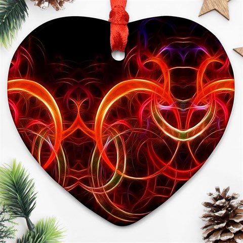 Abstract Seamless Pattern Heart Ornament (Two Sides) from ArtsNow.com Front
