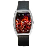 Construction Background Geometric Barrel Style Metal Watch