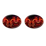 Construction Background Geometric Cufflinks (Oval)