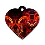 Construction Background Geometric Dog Tag Heart (One Side)