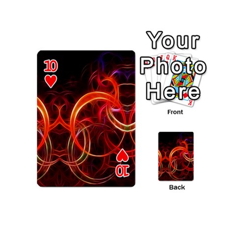 Abstract Seamless Pattern Playing Cards 54 Designs (Mini) from ArtsNow.com Front - Heart10