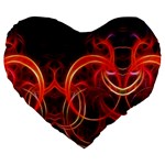 Colorful Prismatic Chromatic Large 19  Premium Heart Shape Cushions