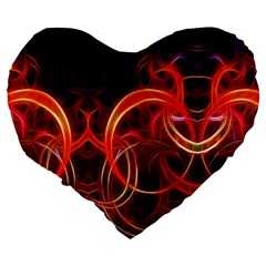 Abstract Seamless Pattern Large 19  Premium Heart Shape Cushions from ArtsNow.com Back