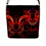 Colorful Prismatic Chromatic Flap Closure Messenger Bag (L)