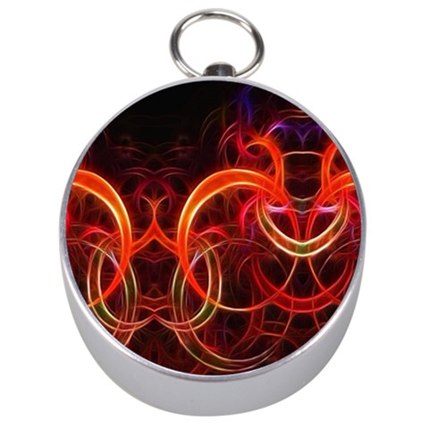 Abstract Seamless Pattern Silver Compasses from ArtsNow.com Front