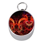 Colorful Prismatic Chromatic Mini Silver Compasses