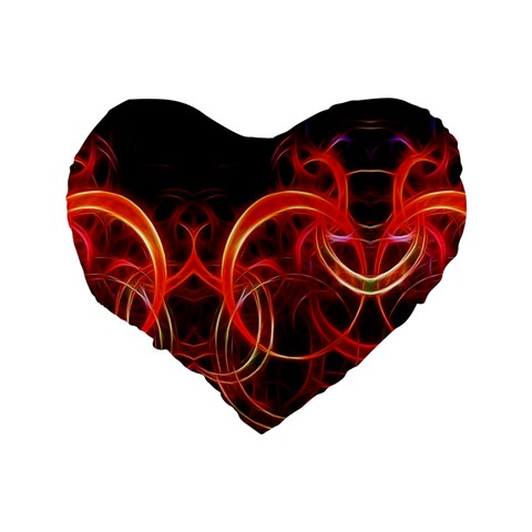 Abstract Seamless Pattern Standard 16  Premium Flano Heart Shape Cushions from ArtsNow.com Back