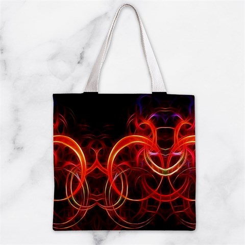 Abstract Seamless Pattern Zipper Grocery Tote Bag from ArtsNow.com Front