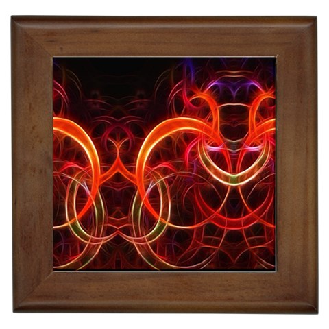Background Fractal Abstract Framed Tile from ArtsNow.com Front