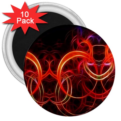 Background Fractal Abstract 3  Magnets (10 pack)  from ArtsNow.com Front