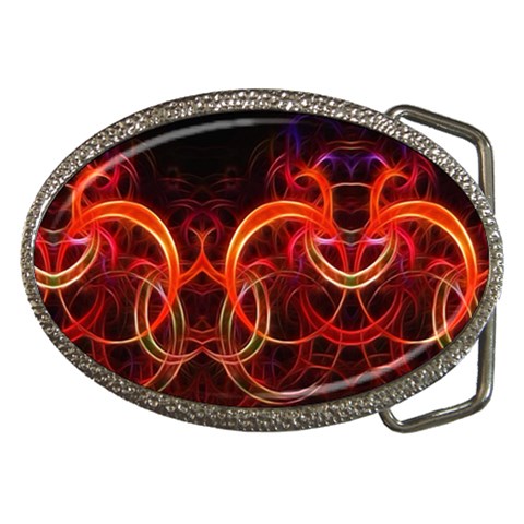 Background Fractal Abstract Belt Buckles from ArtsNow.com Front