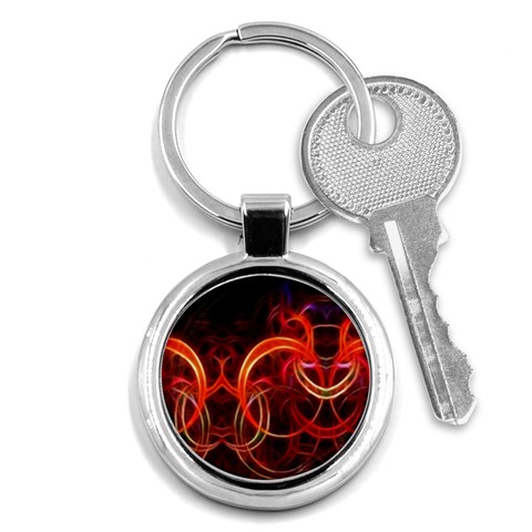 Background Fractal Abstract Key Chain (Round) from ArtsNow.com Front
