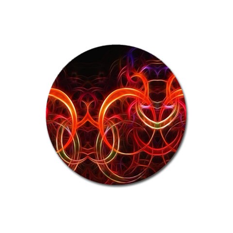 Background Fractal Abstract Magnet 3  (Round) from ArtsNow.com Front