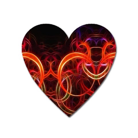 Background Fractal Abstract Heart Magnet from ArtsNow.com Front