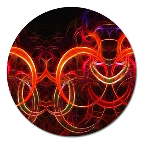 Background Fractal Abstract Magnet 5  (Round) from ArtsNow.com Front