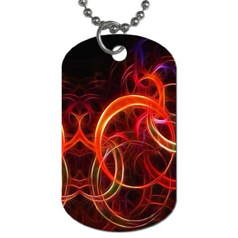 Background Fractal Abstract Dog Tag (One Side) from ArtsNow.com Front