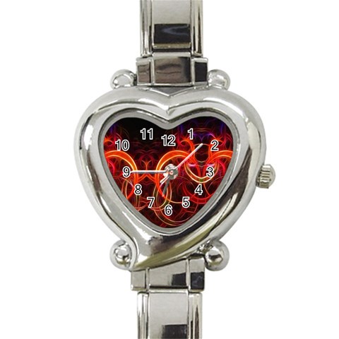 Background Fractal Abstract Heart Italian Charm Watch from ArtsNow.com Front