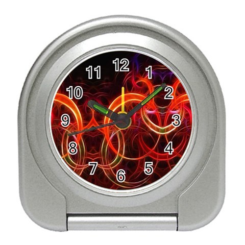 Background Fractal Abstract Travel Alarm Clock from ArtsNow.com Front