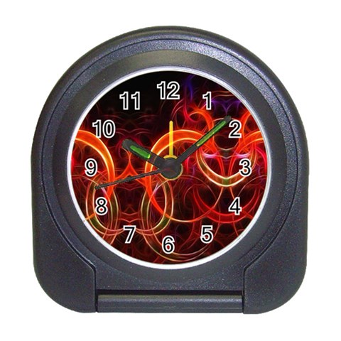 Background Fractal Abstract Travel Alarm Clock from ArtsNow.com Front