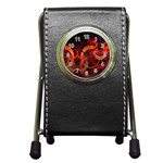 Background Fractal Abstract Pen Holder Desk Clock