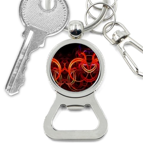 Background Fractal Abstract Bottle Opener Key Chain from ArtsNow.com Front