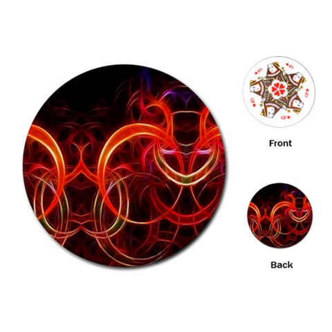 Background Fractal Abstract Playing Cards Single Design (Round) from ArtsNow.com Front