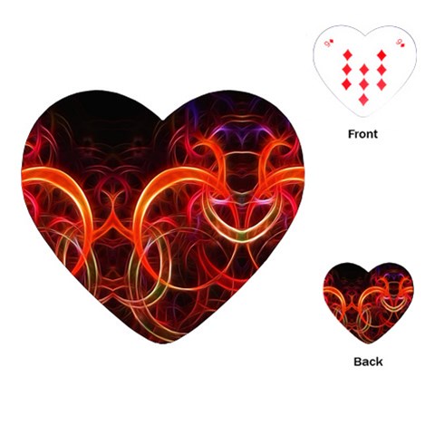 Background Fractal Abstract Playing Cards Single Design (Heart) from ArtsNow.com Front