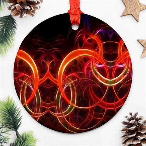 Background Fractal Abstract Round Ornament (Two Sides) from ArtsNow.com Front