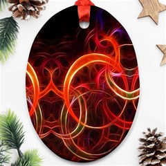 Background Fractal Abstract Oval Ornament (Two Sides) from ArtsNow.com Back