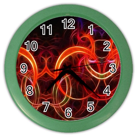 Background Fractal Abstract Color Wall Clock from ArtsNow.com Front