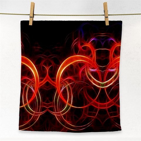 Background Fractal Abstract Face Towel from ArtsNow.com Front