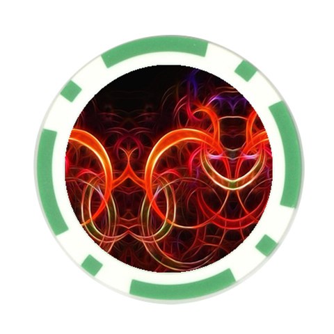 Background Fractal Abstract Poker Chip Card Guard (10 pack) from ArtsNow.com Front